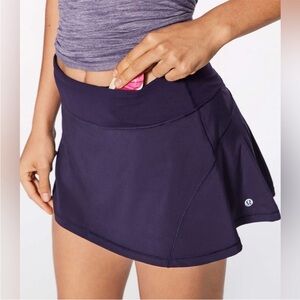 Lululemon Circuit Breaker Skirt sz 6 tall purple eggplant color